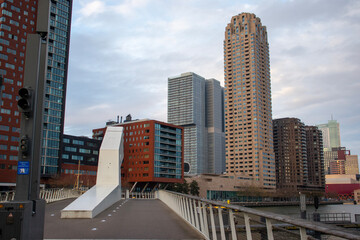 city skyline,  Kop van Zuid - Rotterdam, The Netherlands
