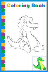 Coloring book for preschool kids with easy educational gaming level.