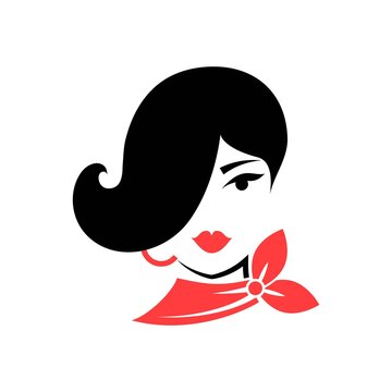 recommend clip art: Face glamorous girl