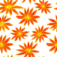 vector seamless pattern flowers background