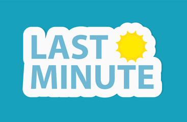 last minute summer vacation offer concept- vector illustration