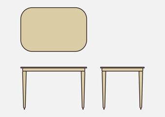 Vector Tables furniture symbols 