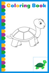 Coloring book for preschool kids with easy educational gaming level.