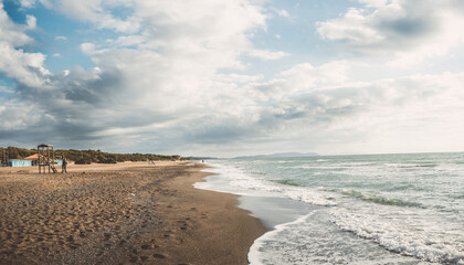beach in the morning