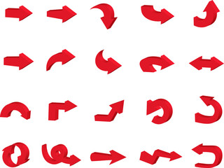 これは3Dの矢印のイラストです。