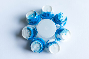 plastic graffiti spray cap after used background