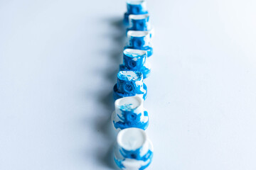 plastic graffiti spray cap after used background