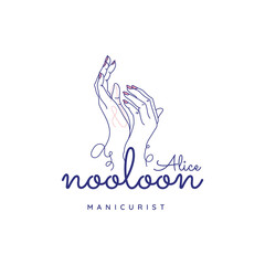 Vector beauty logo template. For business in the industry of beauty, health, personal hygiene. Linear stylized image. Logo of a beauty salon, health industry, makeup artist.