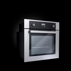 Obraz premium Stove and oven on white background