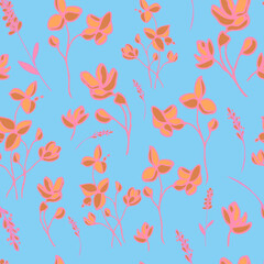 Fototapeta na wymiar seamless pattern small flowers
