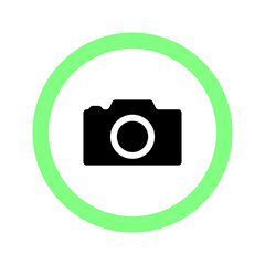 Camera approving icon. Photo area icon. Vector icon for photography. Photo approval sign. Vector illustration.