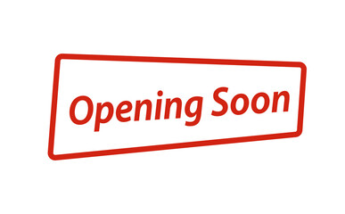 Opening soon stamp isolated on white background