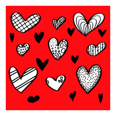 isolated set of hearts