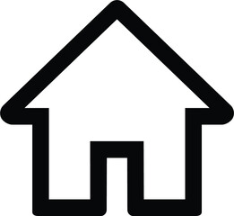Home House Simple Line Vector Icon