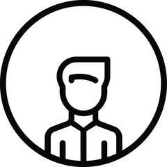Avatar Man Woman People Simple Line Vector