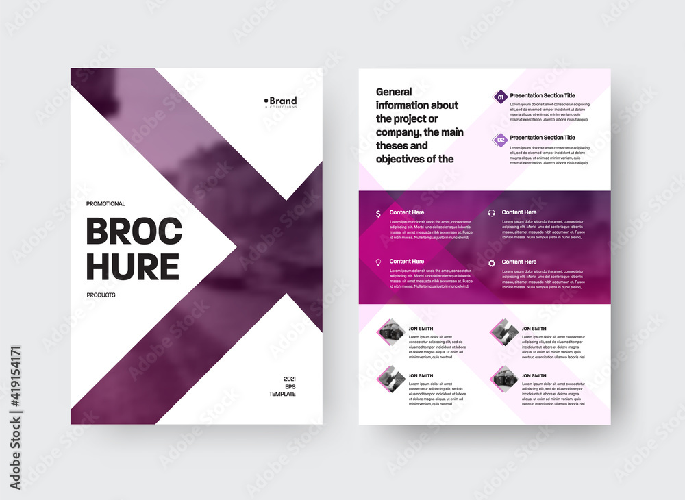 Poster vector brochure template with design