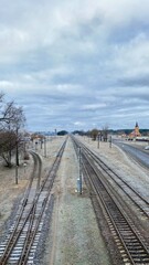 Fototapeta premium railway in the countryside