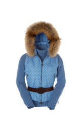 Fashionable winter and autumn women clothes. Studio shoot