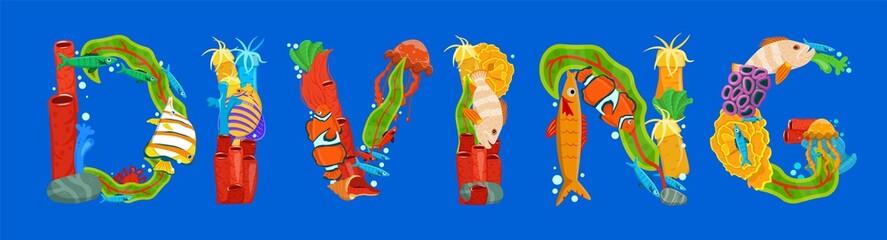 Creative diving lettering © Double Brain