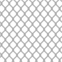 Wire mesh seamless pattern. A vector seamless pattern with wire mesh in great condition. Black and white illustration.