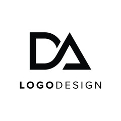 Modern letter DA logo design - obrazy, fototapety, plakaty