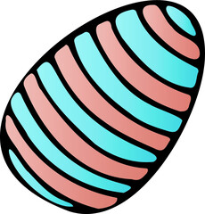 Hand draw Colorful abstraction Easter Egg. EPS Digital illustration