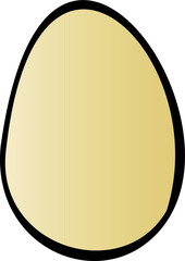 Hand draw Colorful yellow Easter Egg. EPS Digital illustration