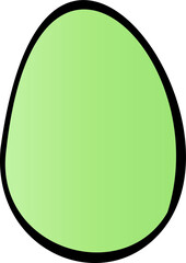 Hand draw Colorful green Easter Egg. EPS Digital illustration