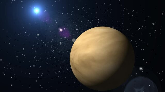 the planet venus in the solar system of space, the great universe