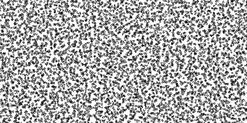 Black digits and letters randomly distributed on white background, abstract illustration