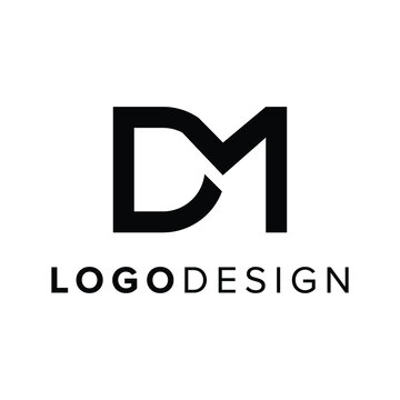 Modern letter DM logo design