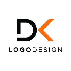 Modern letter DK logo design