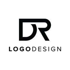 Modern letter DR logo design