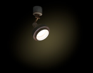 Old retro vintage lamp. 3d render.