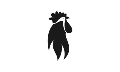 Simple rooster head vector design