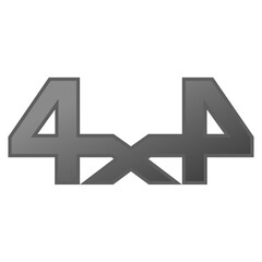 4x4 off-road vector dark simbol