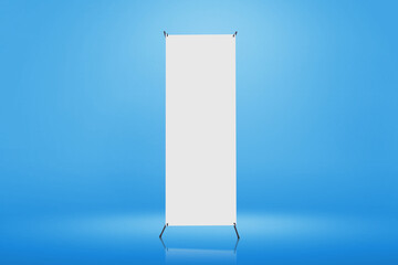 Empty standing banner