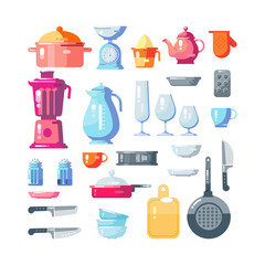 Kitchen utensils set of equipment for home cooking, cooking and baking.