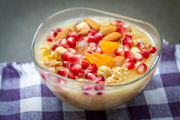 Traditional delicious Turkish dessert; Ashura (Asure)