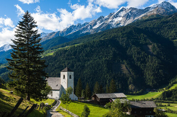 Church in Tirol landscape, Austria