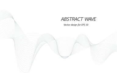 abstract background with wave, Vector illustration on white background.