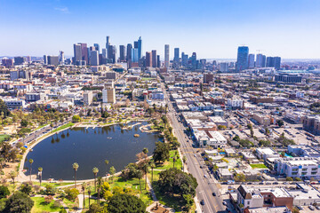 Fototapeta na wymiar MacArthur Park Los Angeles