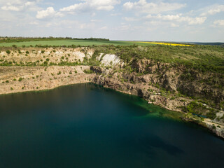 Radon Lake near Southern Bug river in Mihiia village, Ukraine