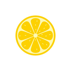 Lemon slice vector icon illustration symbol
