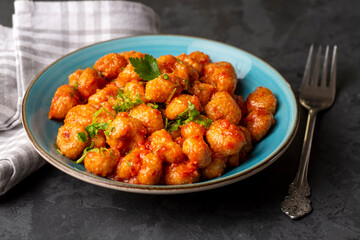 Turkish foods; bulgur garlic meatball (Turkish name; Sarimsakli bulgur kofte)