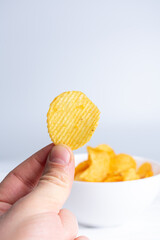 Tasty potatoes chips