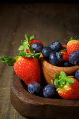 Strawberries and blueberries