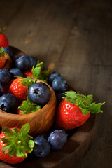 Strawberries and blueberries