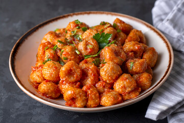Turkish foods; bulgur garlic meatball (Turkish name; Sarimsakli bulgur kofte)