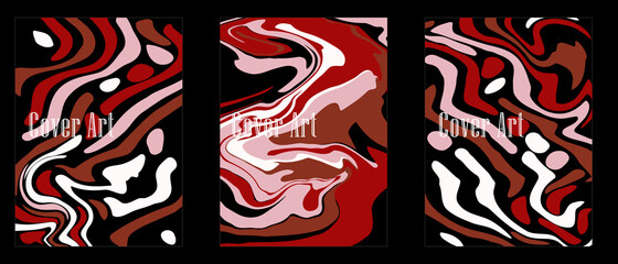 Fototapeta na wymiar Selection of vector images in the abstract style